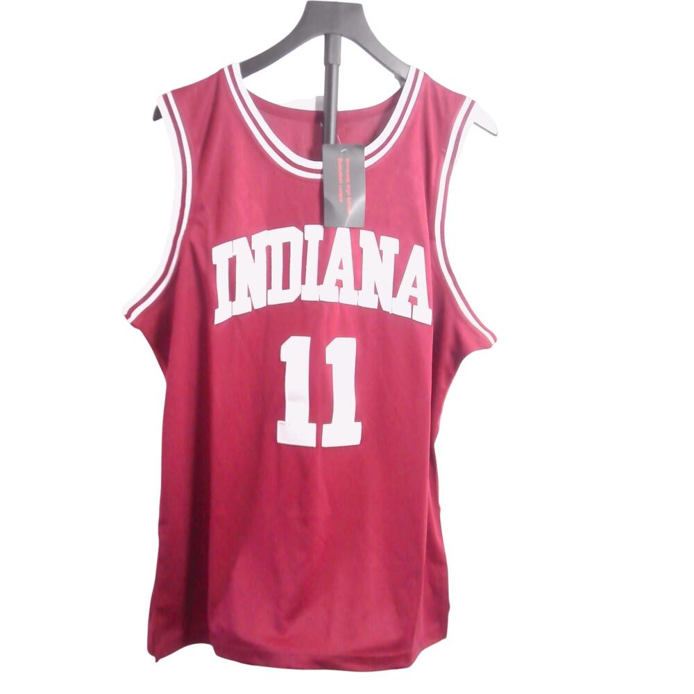 Men's State College #11 Retro Basketball Jersey Red NWT
